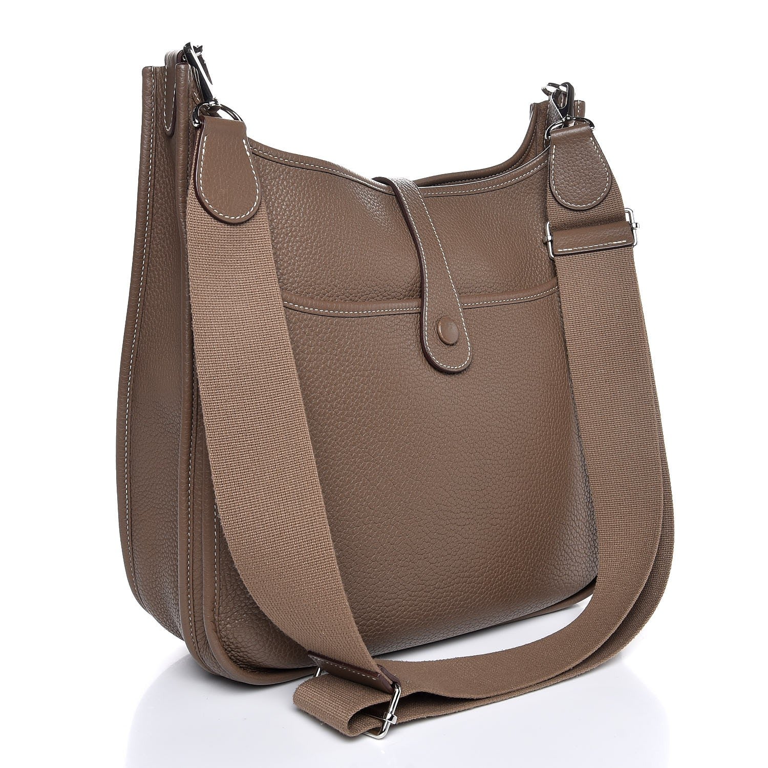 Hermes Taurillon Clemence Evelyne III GM Etoupe 3 of 8