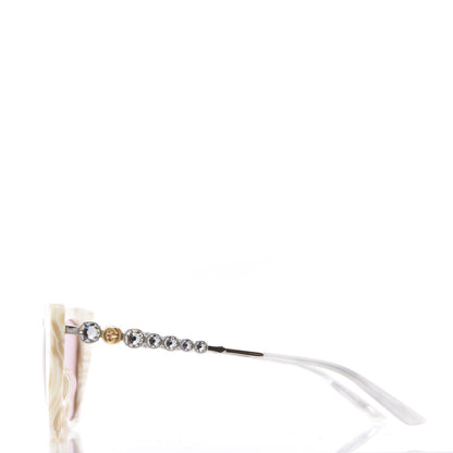 Gucci Crystal Embellished Cat Eye GG0641S Sunglasses White 2 of 8