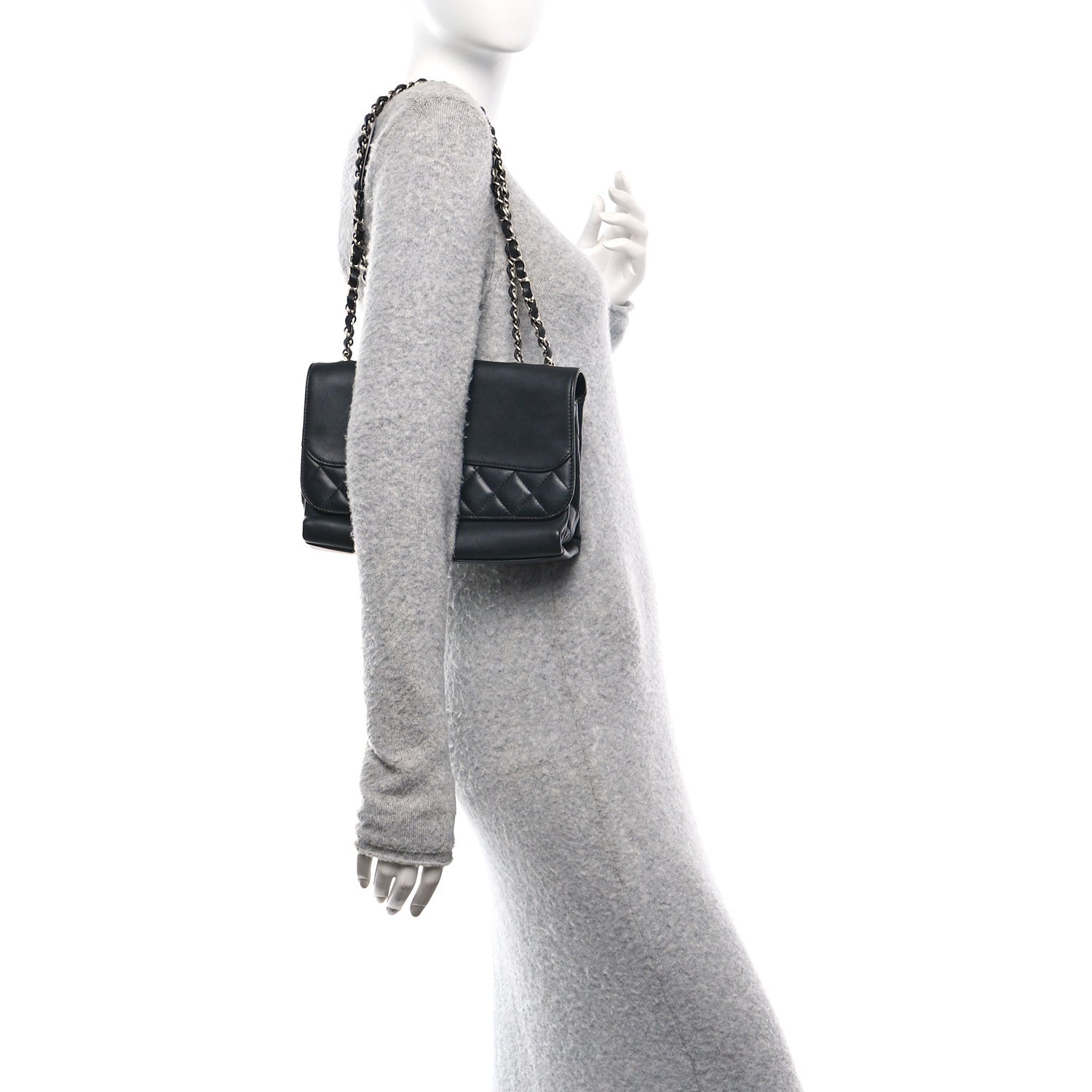 Chanel Calfskin Small Tramezzo Flap Black 2 of 10