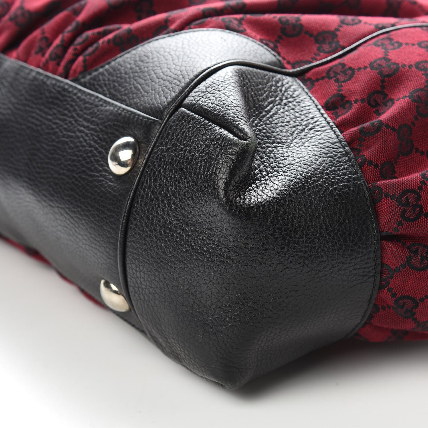 Gucci Monogram Full Moon Tote Red Black 9 of 14