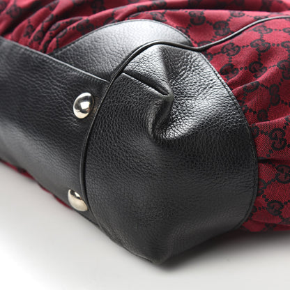 Gucci Monogram Full Moon Tote Red Black 9 of 14