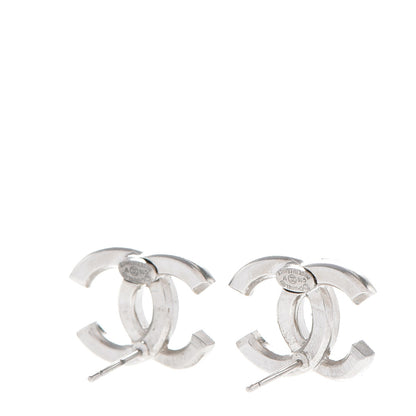 Chanel Baguette Crystal CC Earrings Silver 3 of 6
