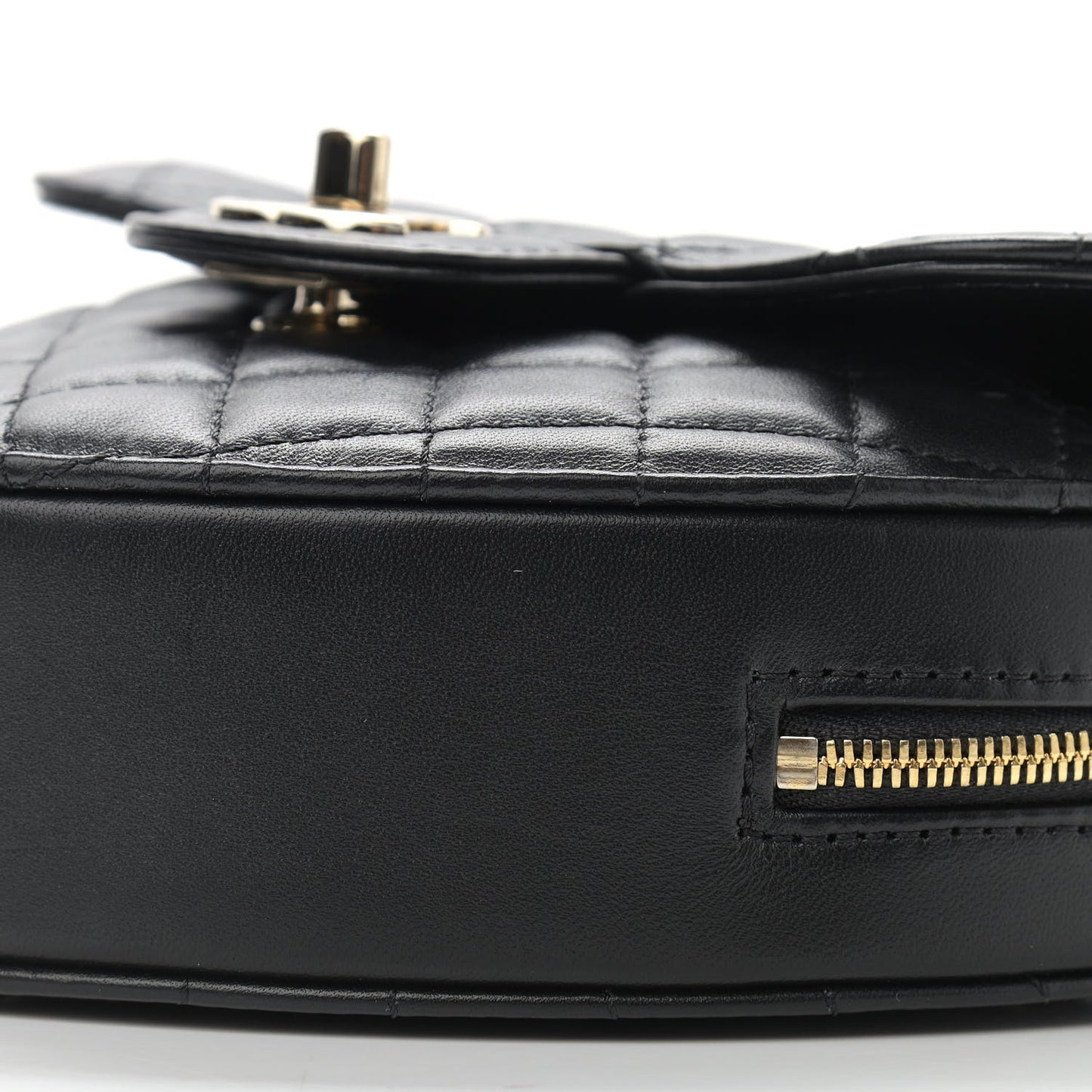 Lambskin Quilted CC In Love Heart Bag Black