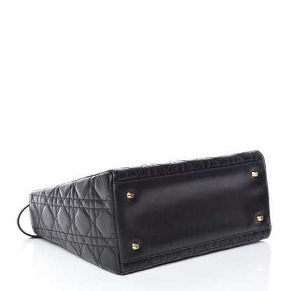 Christian Dior Lambskin Cannage Medium Lady Dior Black 5 of 14