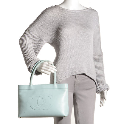 Chanel Caviar CC Tote Light Blue 2 of 7