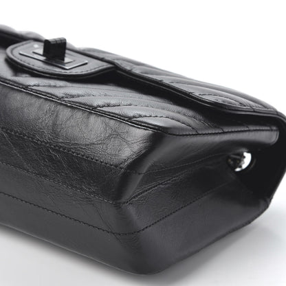 Chanel Aged Calfskin Chevron Quilted 2.55 Reissue Mini Flap So Black 7 of 10