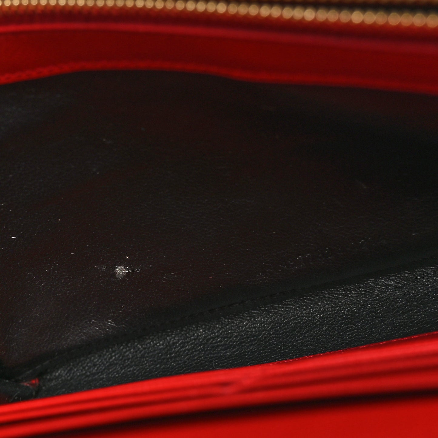 Grain De Poudre Matelasse Chevron Monogram Chain Wallet Red