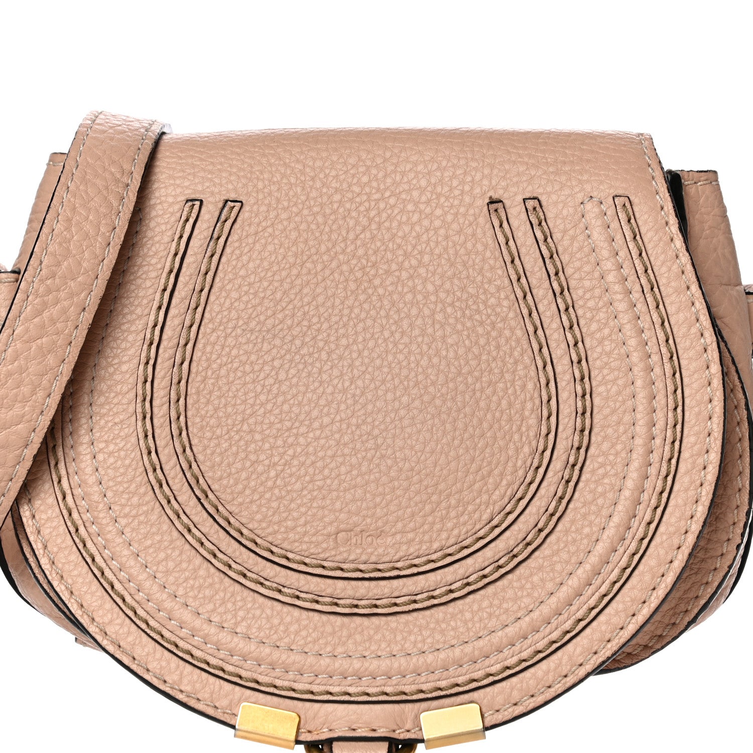 Chloe Calfskin Mini Marcie Round Crossbody Bag Blush Nude 8 of 17