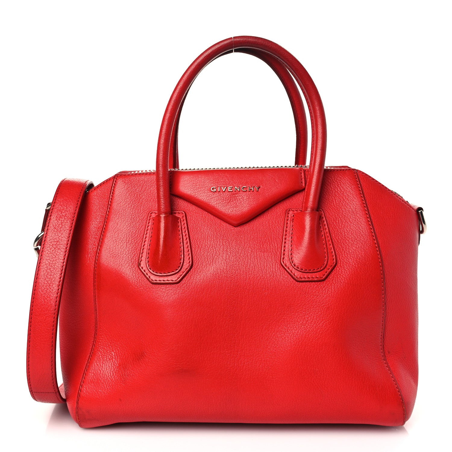 Givenchy Sugar Goatskin Medium Antigona Red 1 of 17