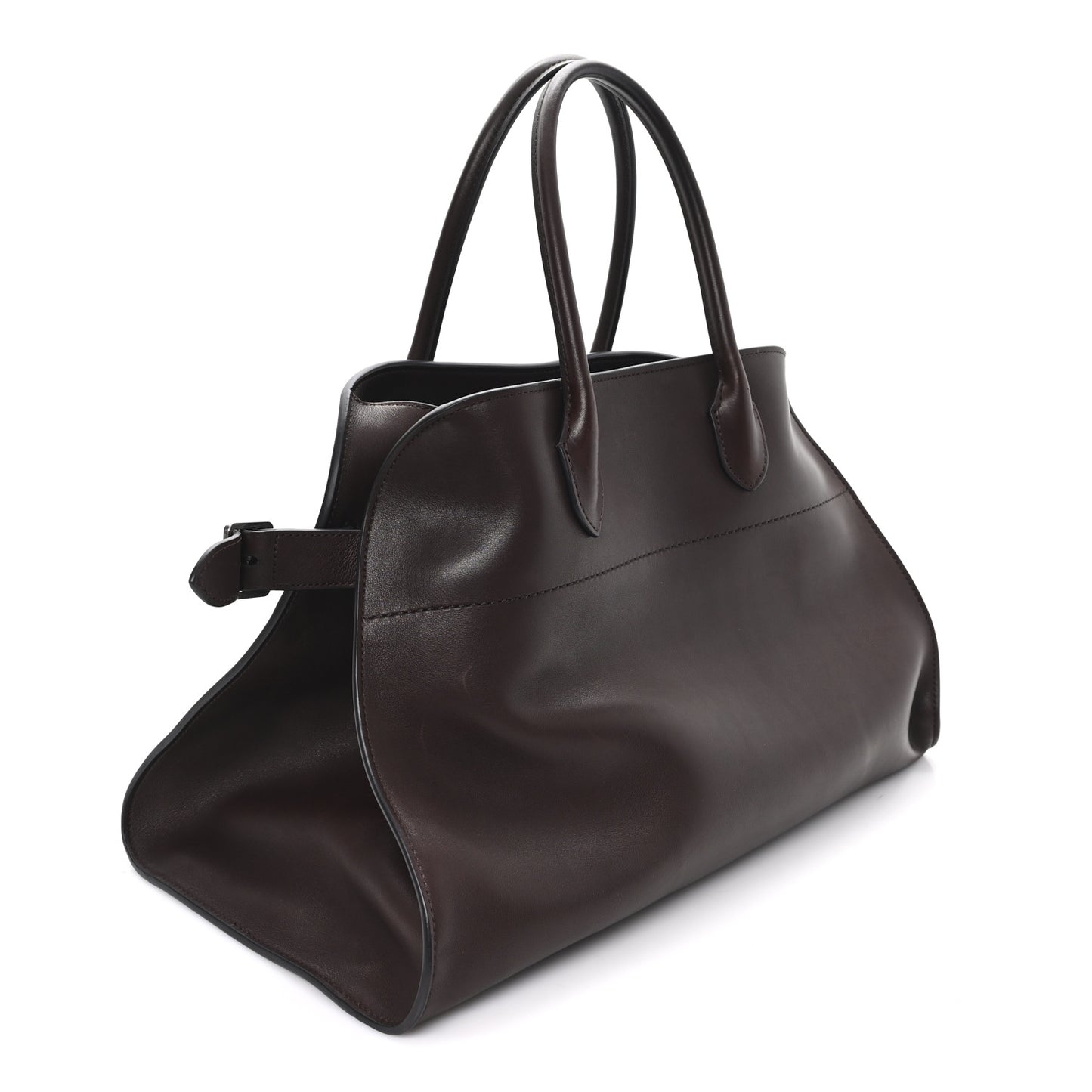 Polished Saddle Calfskin Soft Margaux 15 Chestnut