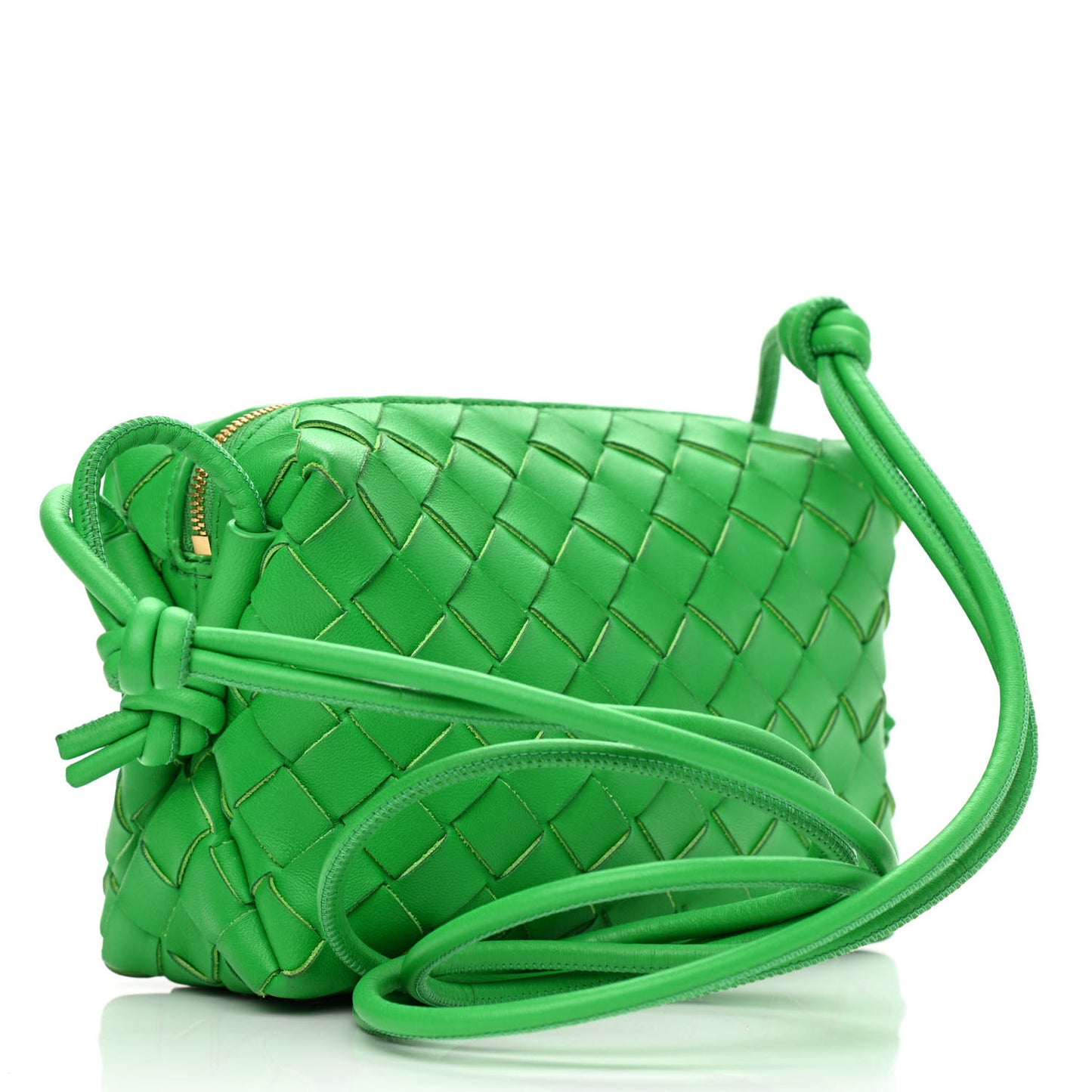 Nappa Intrecciato Mini Loop Camera Bag Parakeet