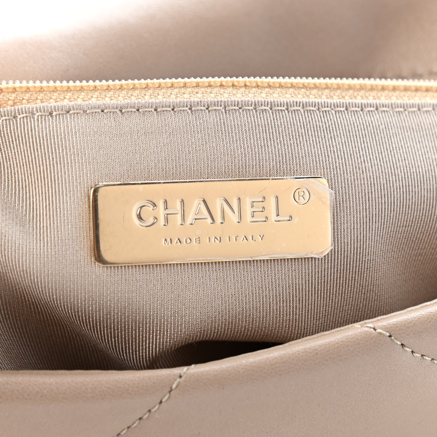 Chanel Lambskin Quilted Medium Chanel 19 Flap Dark Beige 6 of 10