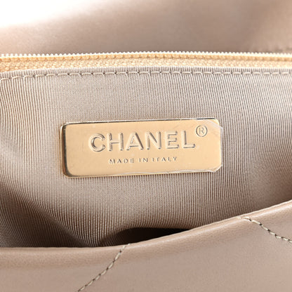 Chanel Lambskin Quilted Medium Chanel 19 Flap Dark Beige 6 of 10