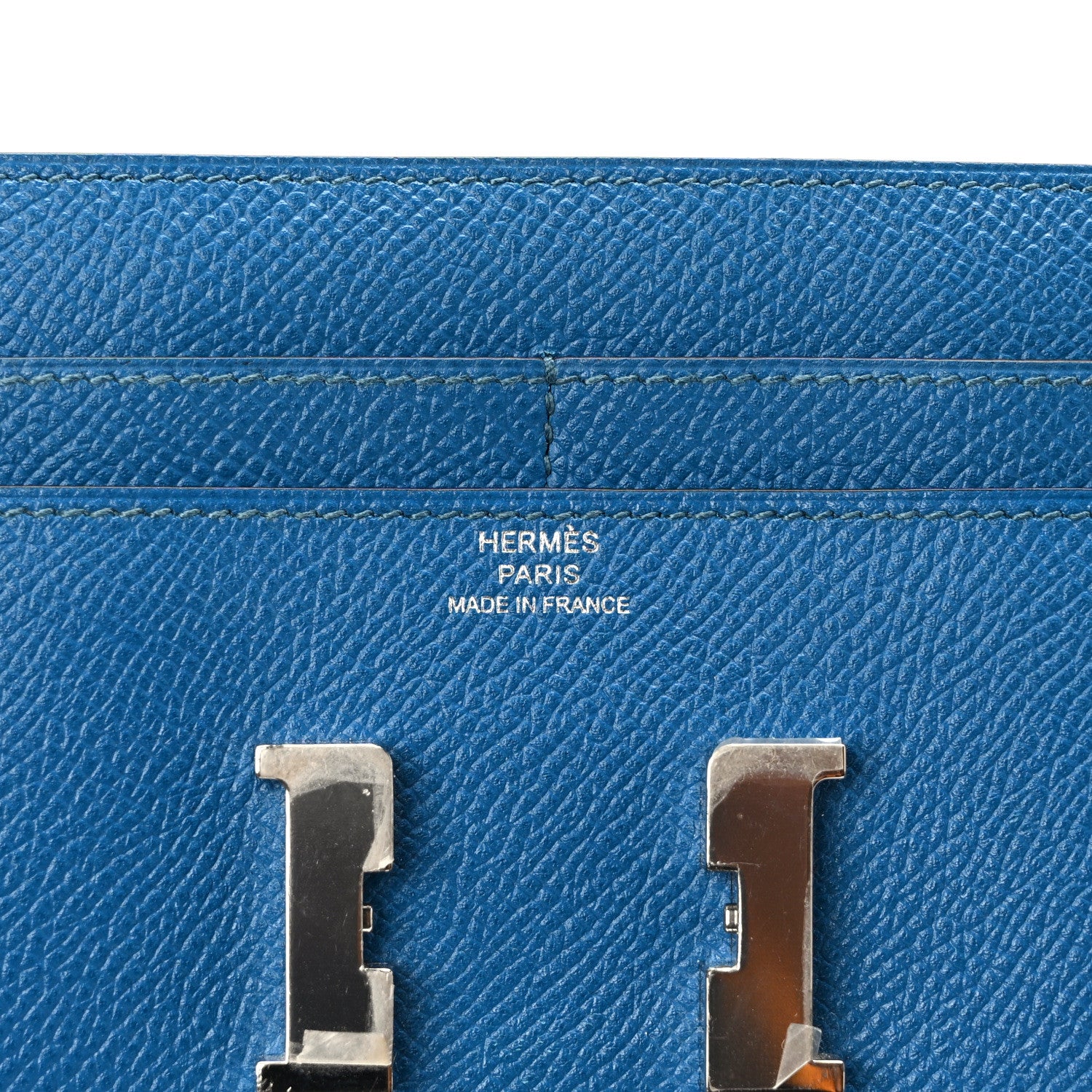 Hermes Epsom Constance Compact Passant Wallet Bleu Izmir 6 of 9