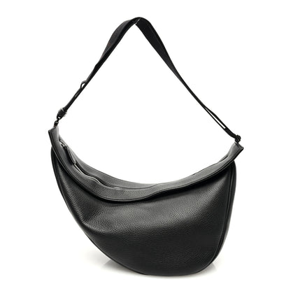 The Row Grained Calfskin Large Slouchy Banana Bag Black 1 of 9