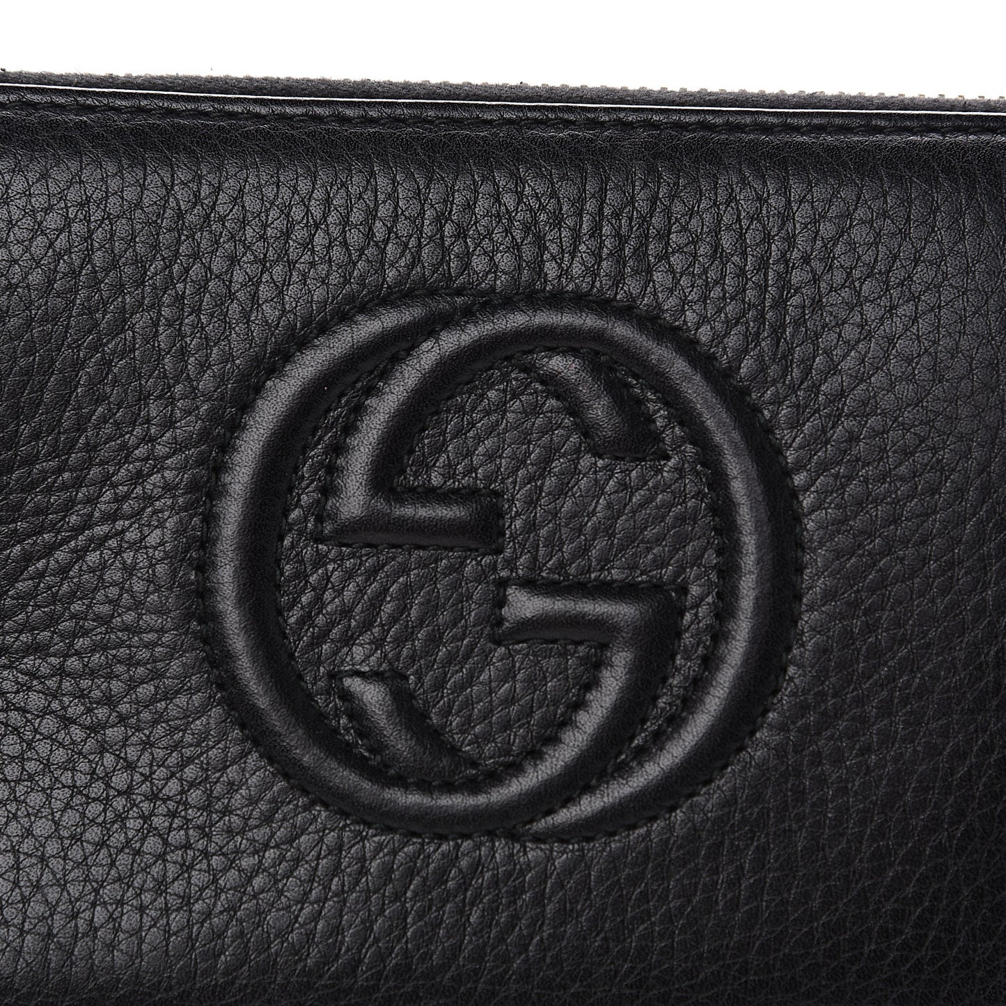 Calfskin Soho Zip Around Wallet Black