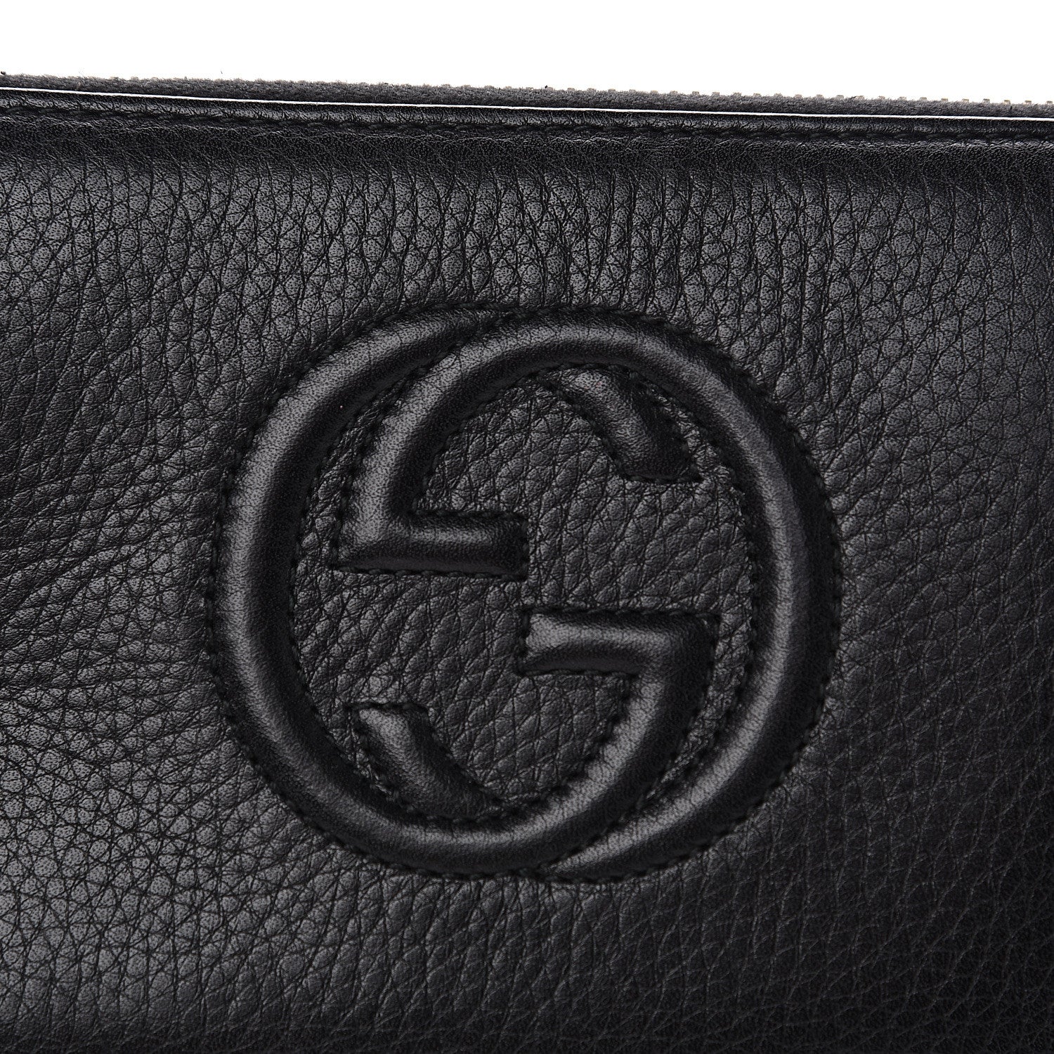 Gucci Calfskin Soho Zip Around Wallet Black 9 of 12