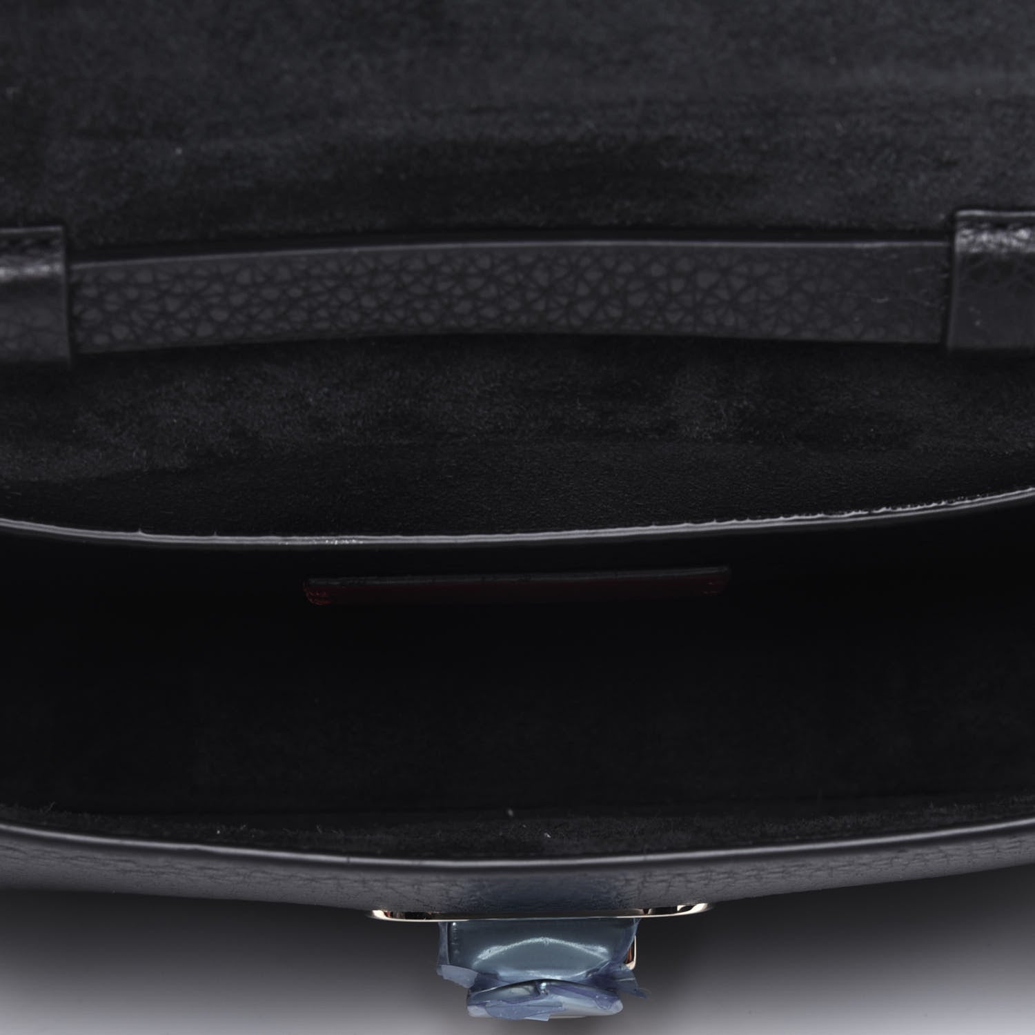 Valentino Garavani Pebbled Calfskin Small Rockstud Overlay Flap Shoulder Bag Black 5 of 11