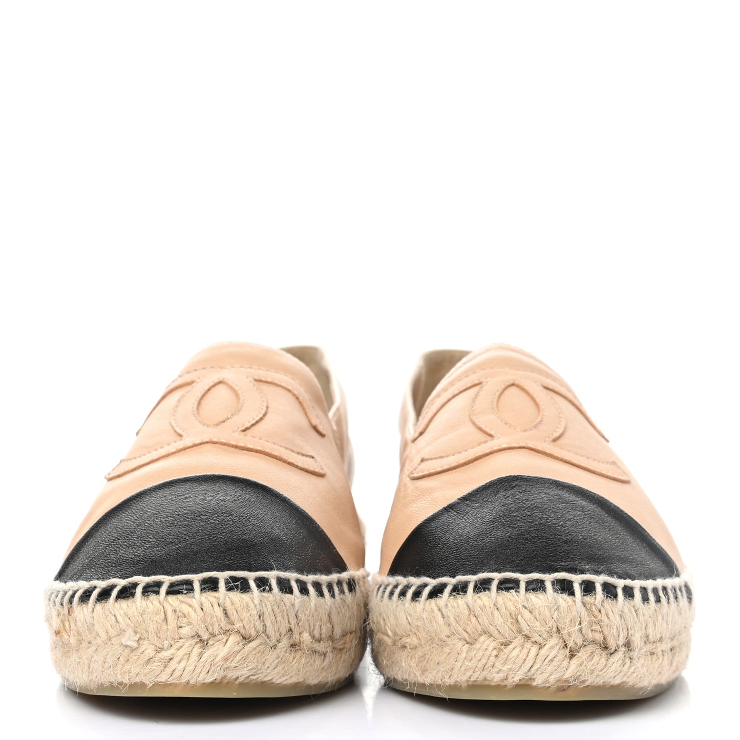 Lambskin CC Espadrilles 39 Beige Black