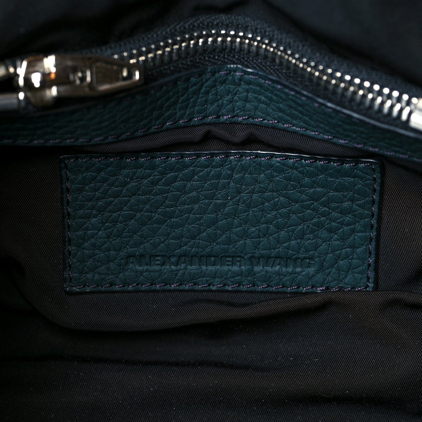 Pebbled Lambskin Mini Rockie Dark Argon Silver Hardware