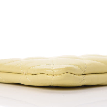 Chanel Lambskin Quilted Small Cosmetic Case Yellow 8 of 10