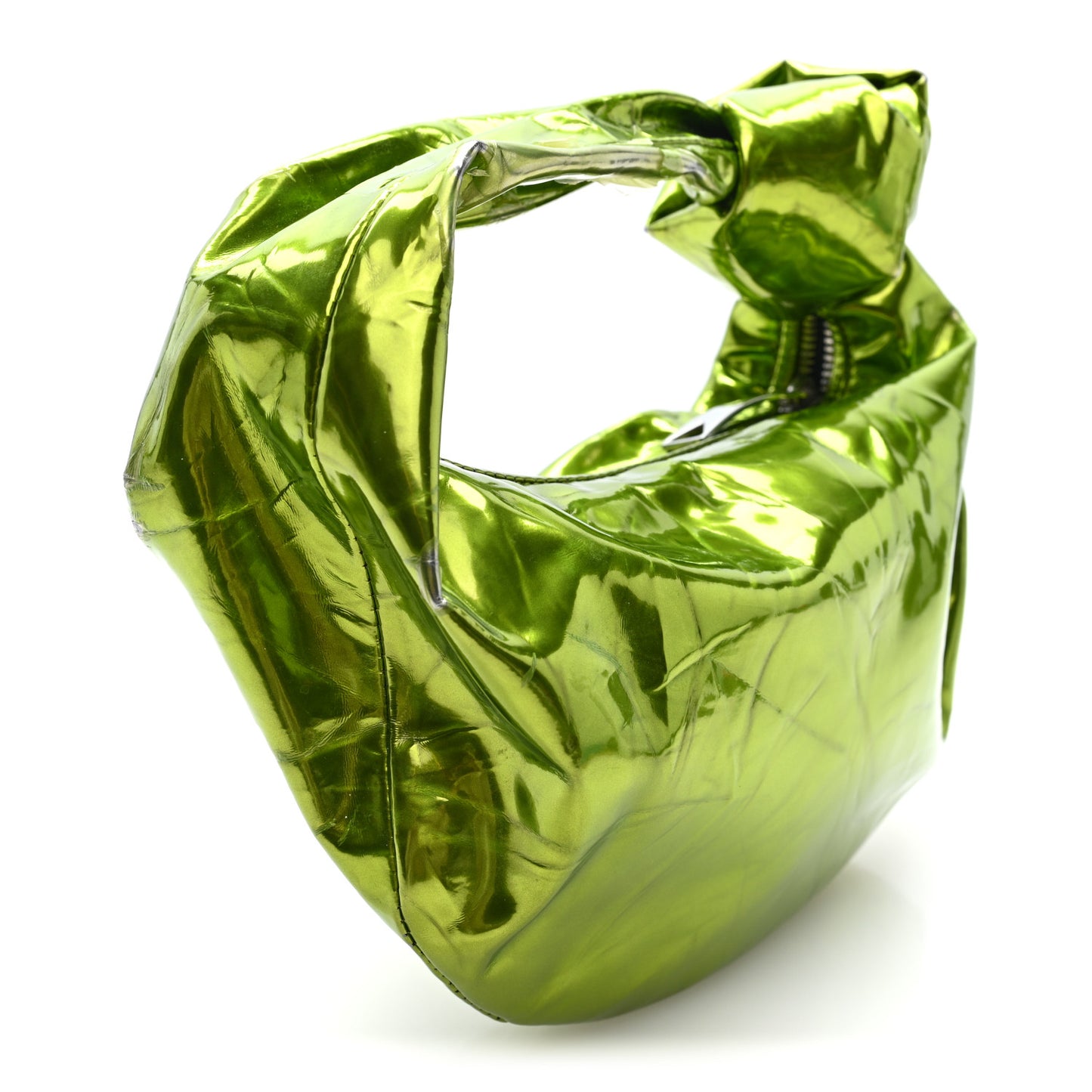 Metallic Crushed Calfskin Mini Jodie  Chlorophyll