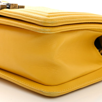 Chanel Galuchat Stingray Small Boy Flap Yellow 10 of 12