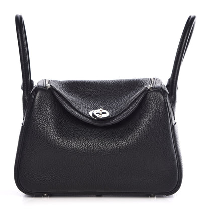 Hermes Taurillon Clemence Lindy 26 Black 1 of 8