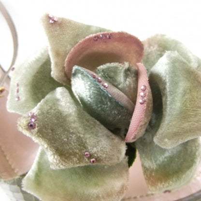 FASHIONPHILE RENECAOVILLASnakeskinPrintFlowerHeels39.5 7 of 7