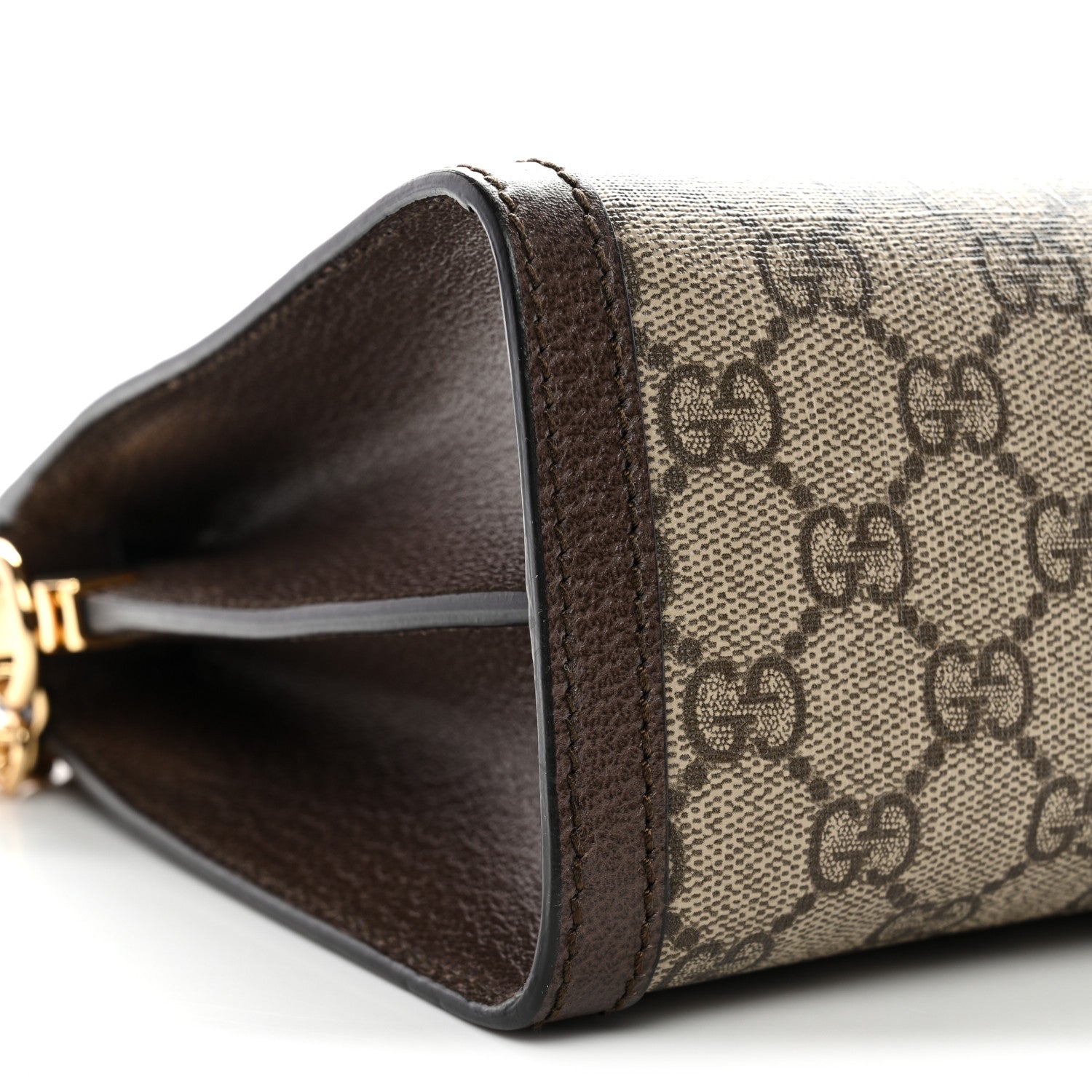 Gucci GG Supreme Monogram Web Medium Ophidia Chain Shoulder Bag Brown 10 of 11