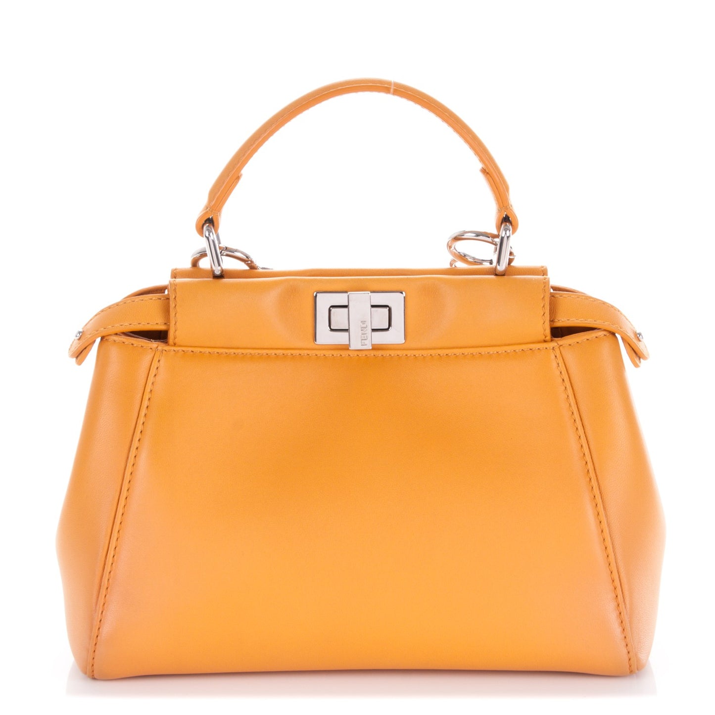 Nappa Mini Peekaboo Iconic Satchel Giallo Syrup