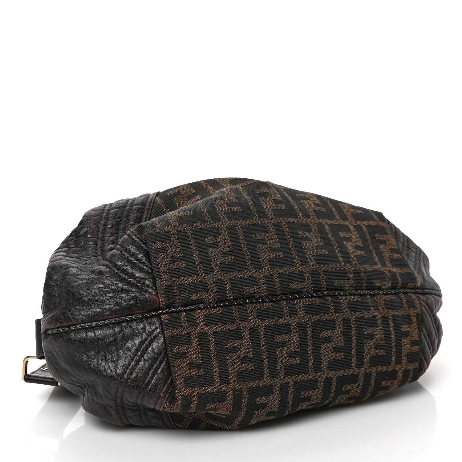 Fendi Zucca Nappa Nuvolata Vitello Tortuga Spy Bowler Tobacco Moro 4 of 9
