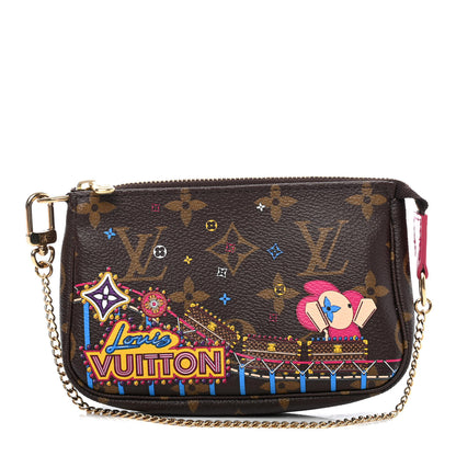 Louis Vuitton Monogram 2020 Christmas Animation Roller Coaster Mini Pochette Accessories Pivoine 1 of 4