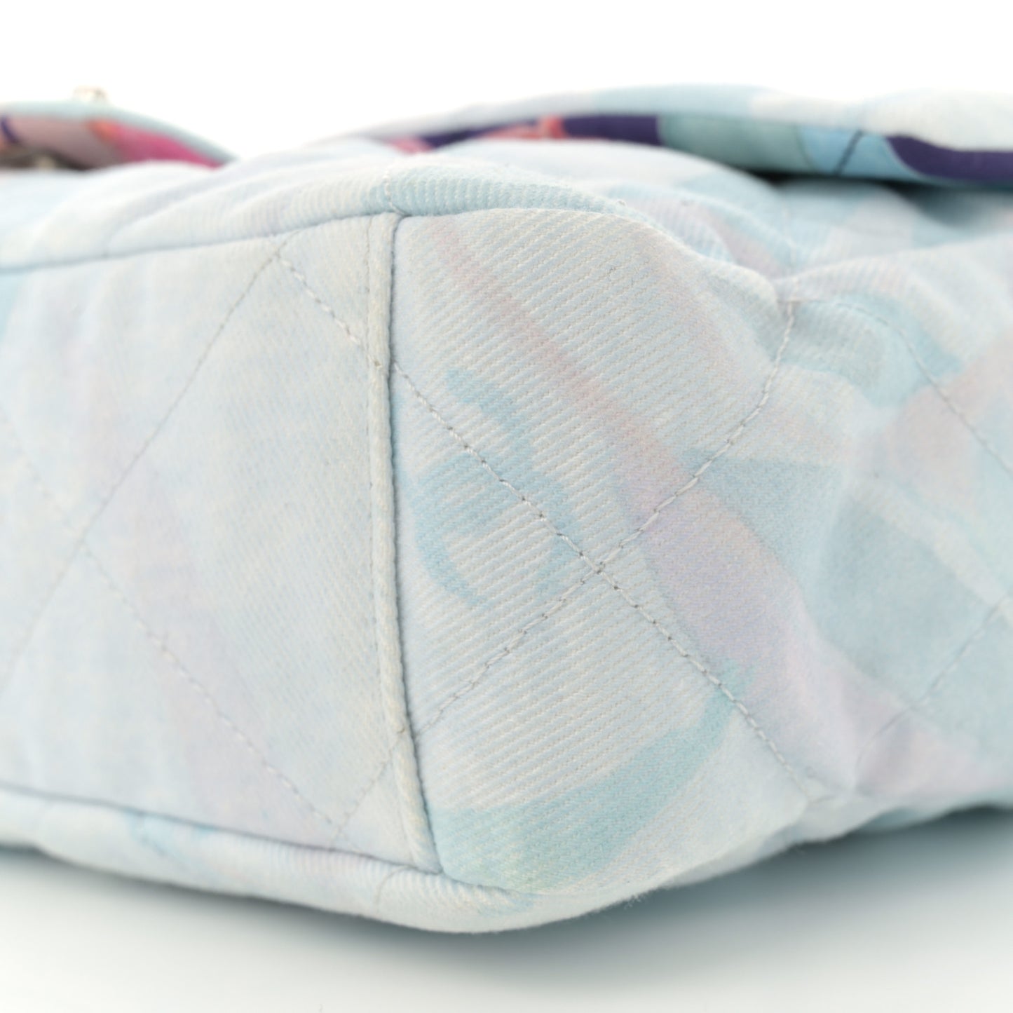 Canvas Quilted Jungle Jeans Flap White Multicolor