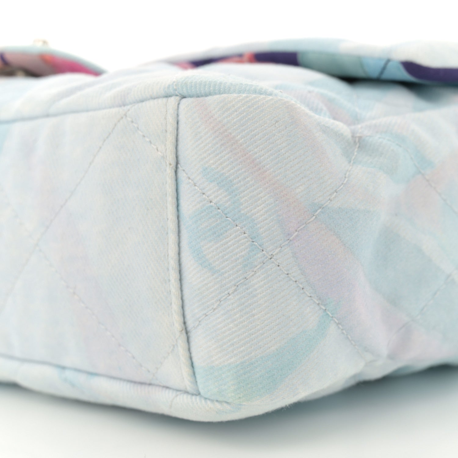 Chanel Canvas Quilted Jungle Jeans Flap White Multicolor 9 of 10