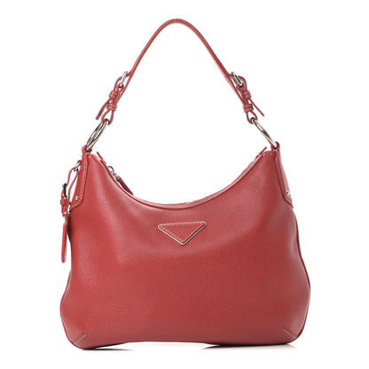 Prada Vitello Daino Hobo Rosso 1 of 12