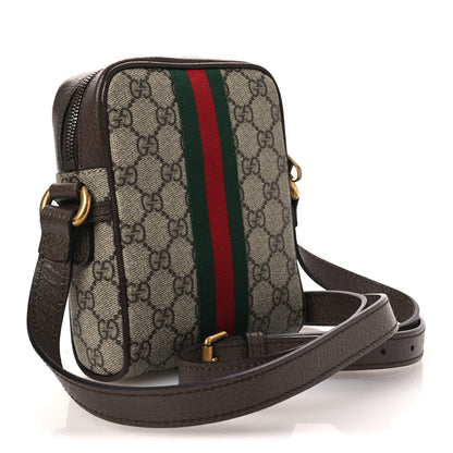Gucci GG Supreme Monogram Web Mini Ophidia Messenger Brown 3 of 11