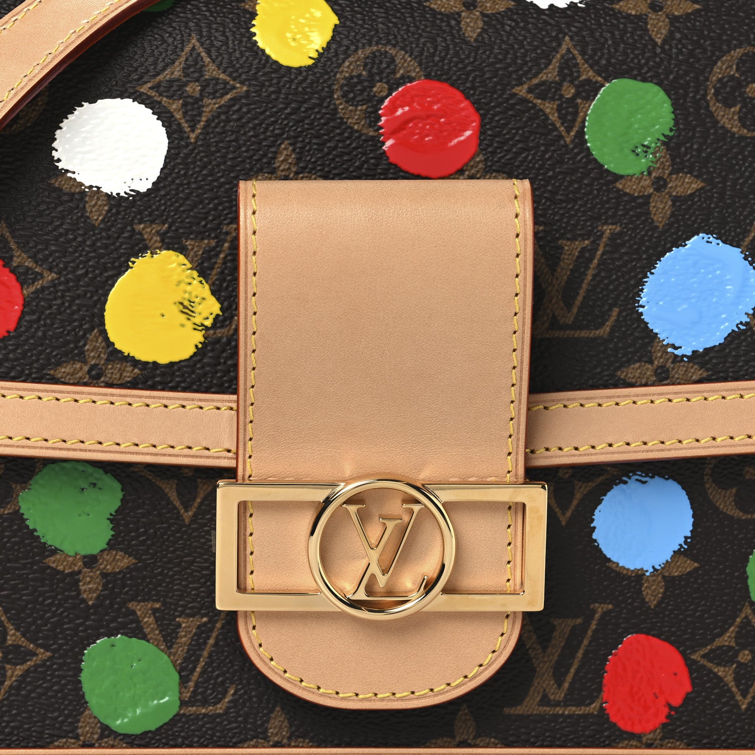 Louis Vuitton LV X YK Monogram Dots Dauphine MM Multicolor 8 of 10