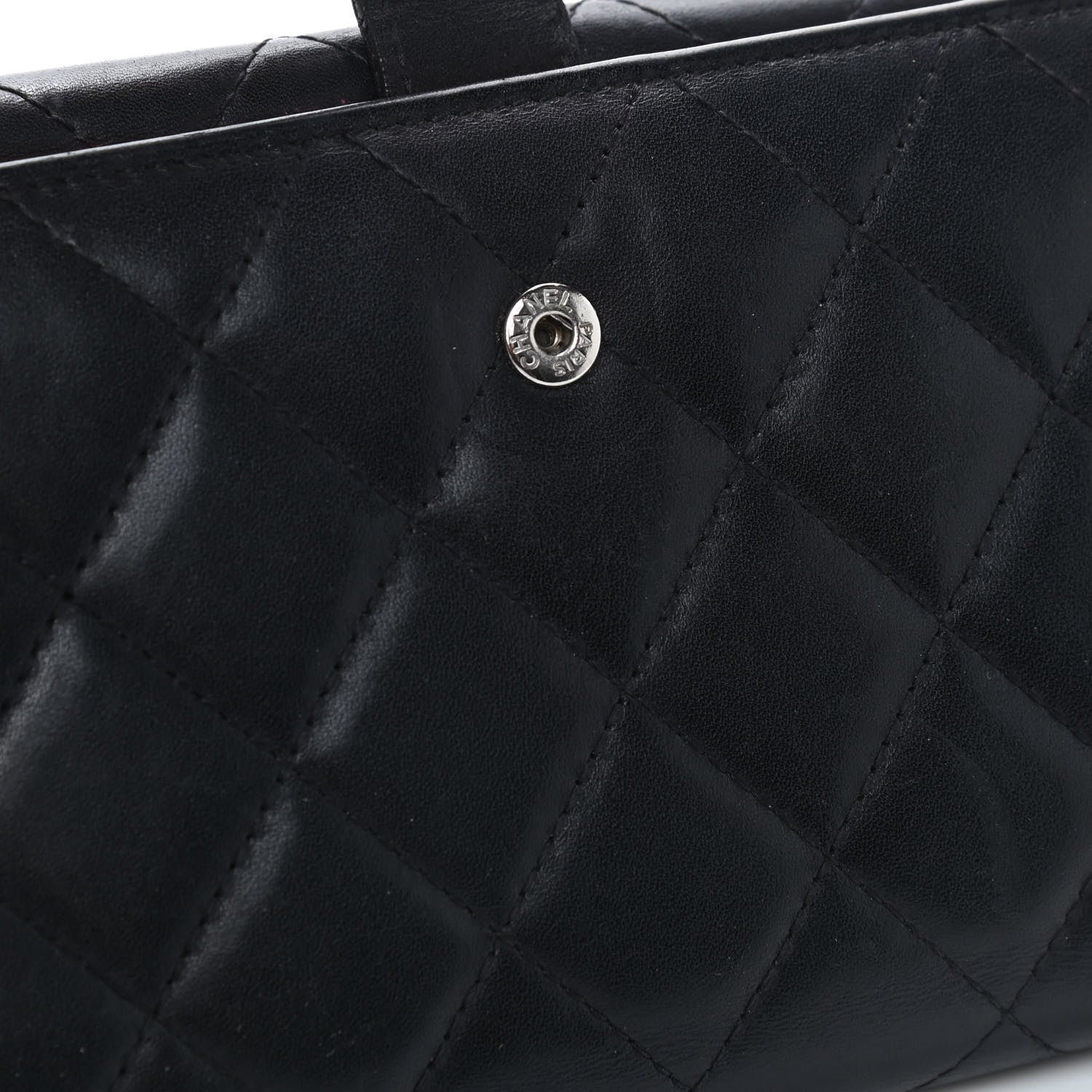 Chanel Calfskin Quilted Cambon Long Double Wallet Black 11 of 13