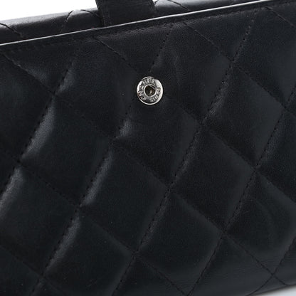 Chanel Calfskin Quilted Cambon Long Double Wallet Black 11 of 13