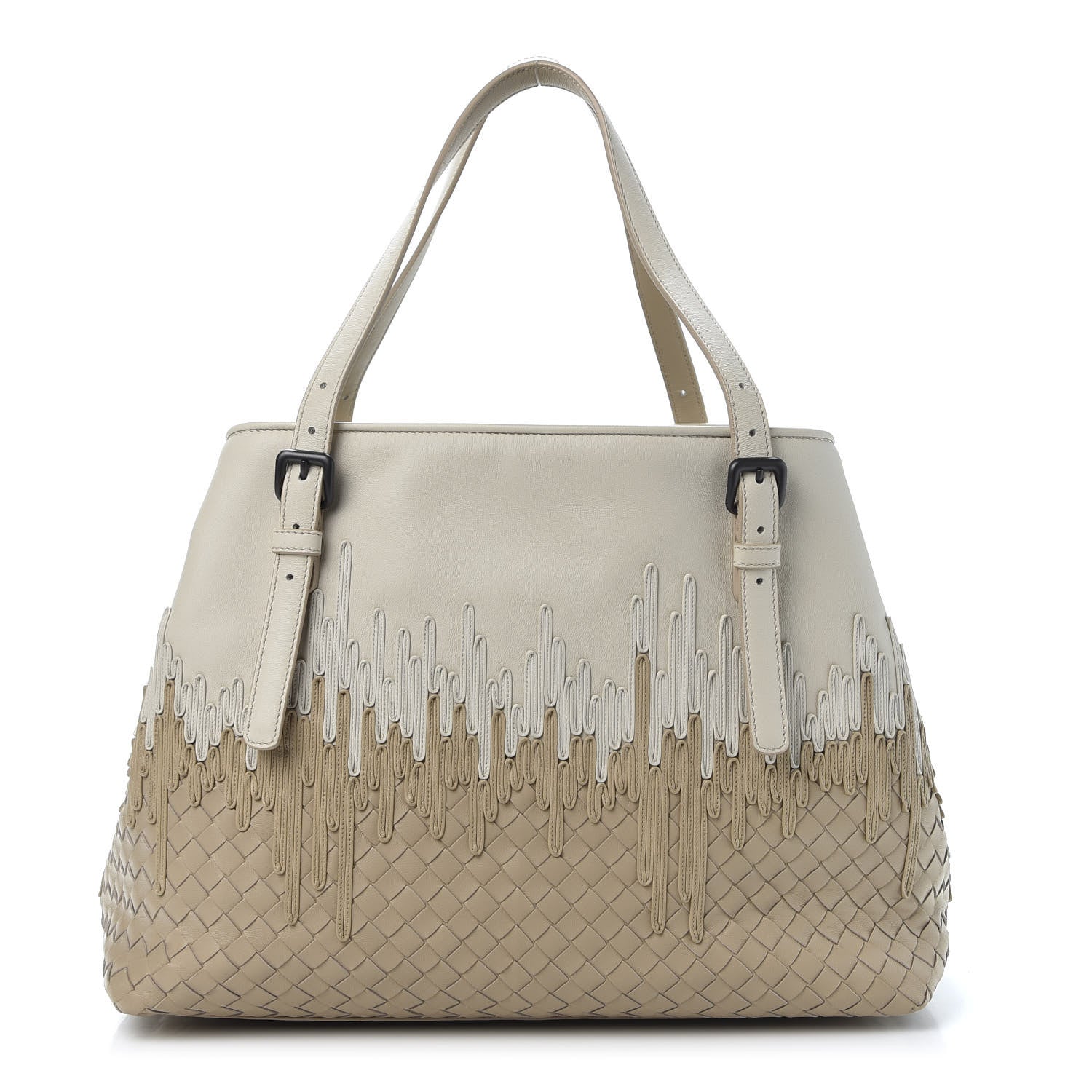 Bottega Veneta Nappa Intrecciato Medium Flow Wave Tote Mink Mist 1 of 8