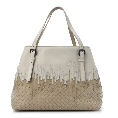 Bottega Veneta Nappa Intrecciato Medium Flow Wave Tote Mink Mist 1 of 8