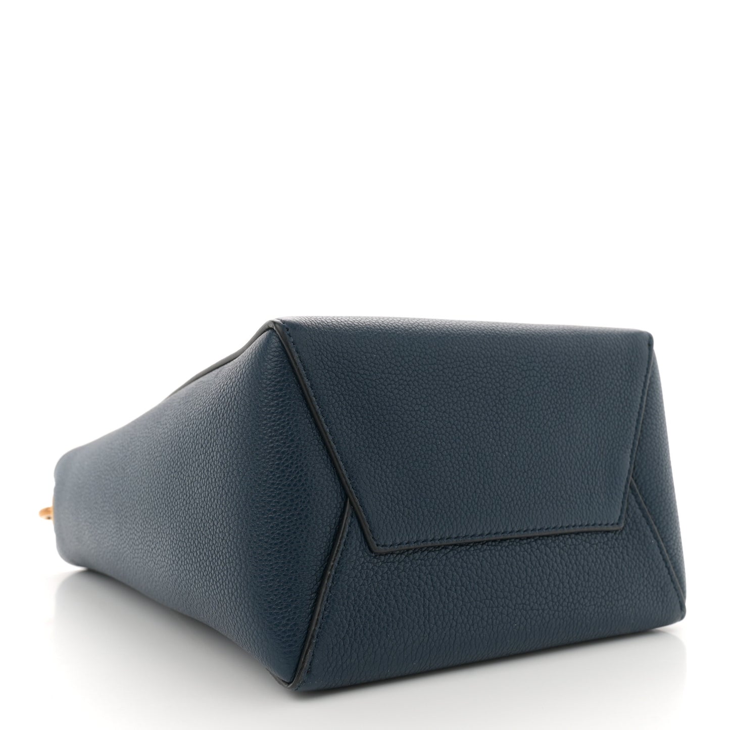 Soft Grained Calfskin Small Sangle Bucket Bag Navy