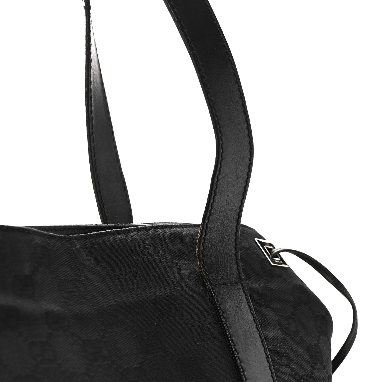 Monogram Drawstring Tote Black