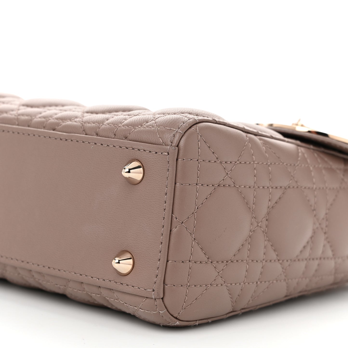 Lambskin Cannage Small My ABCDior Lady Dior Warm Taupe