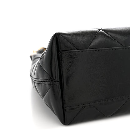 Chanel Shiny Crumpled Lambskin Quilted CC Funky Town Hobo Black 11 of 11