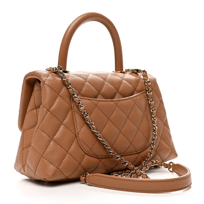 Chanel Caviar Quilted Mini Coco Handle Flap Brown 3 of 10