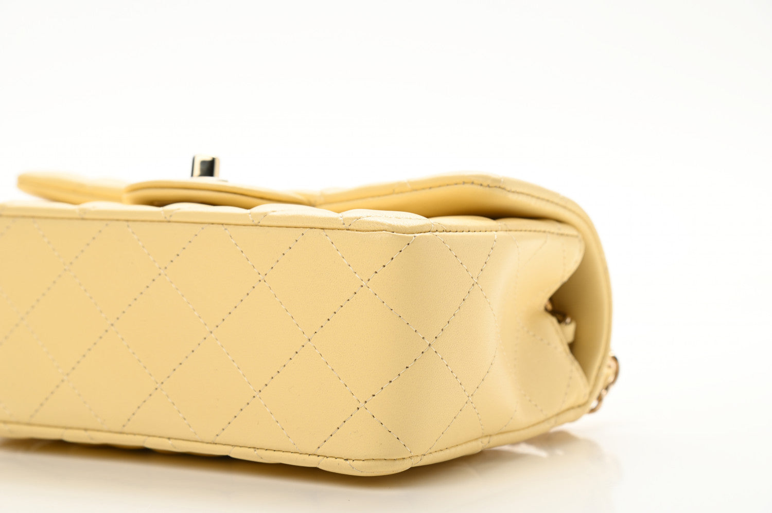 Chanel Lambskin Quilted Mini Rectangular Flap Yellow 15 of 20