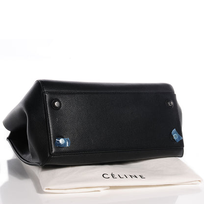 Celine Grained Calfskin Small Edge Shoulder Bag Black 4 of 9