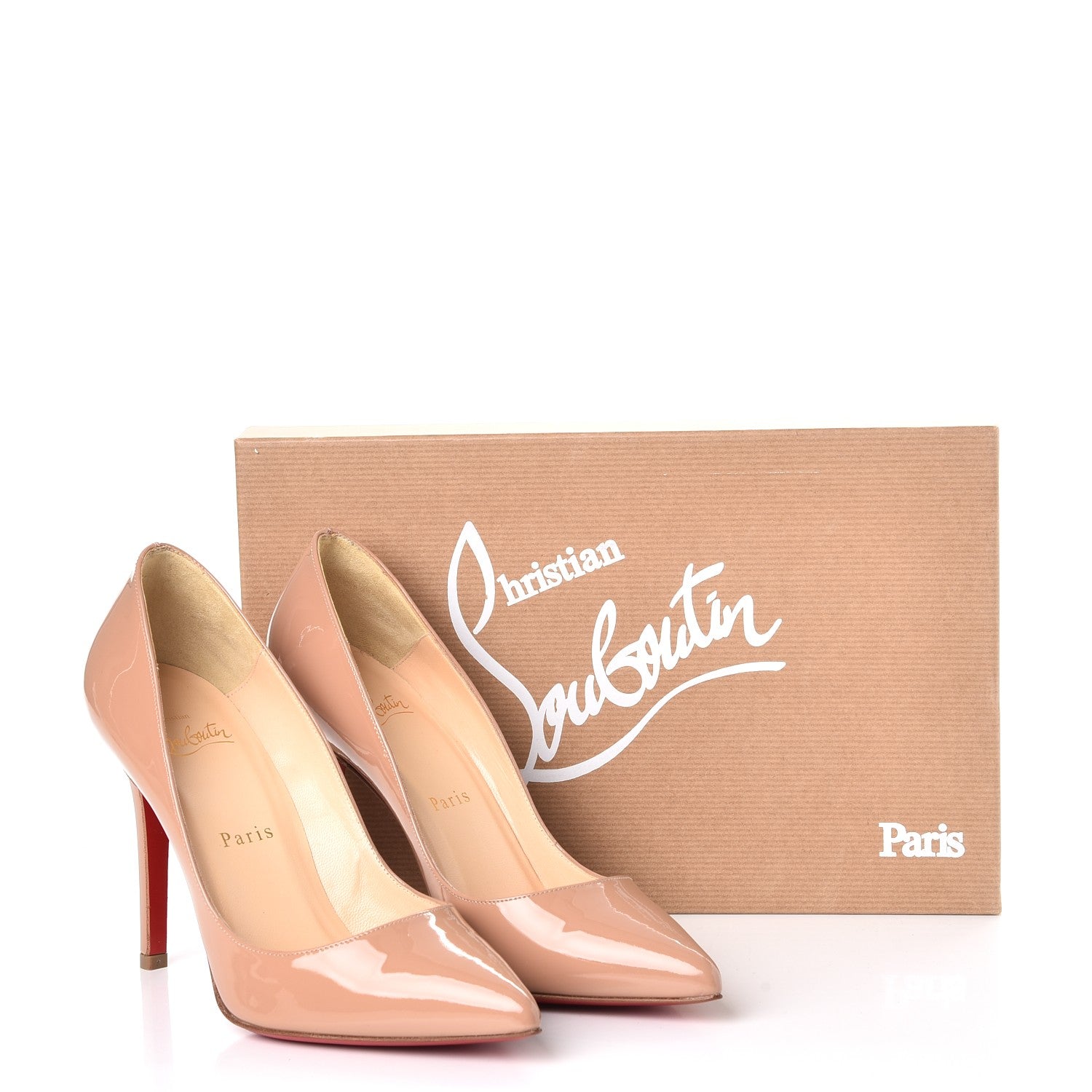 Christian Louboutin Patent Pigalle 100 Pumps 36.5 Nude 9 of 9